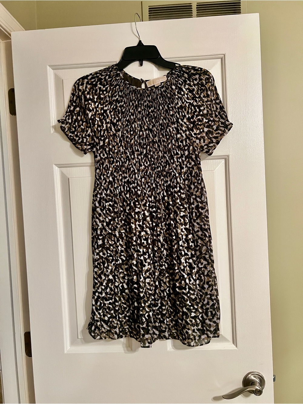 MICHAEL Michael Kors Black & Cream Animal Print Mini Dress